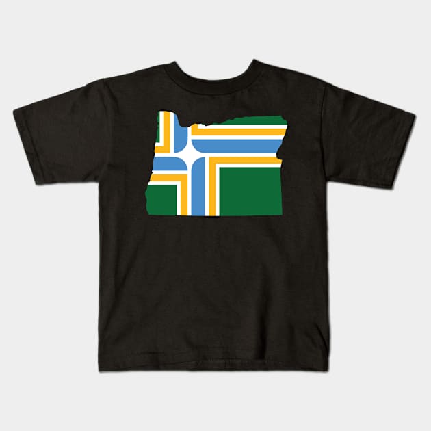 Portland Flag Kids T-Shirt by Your City Gear